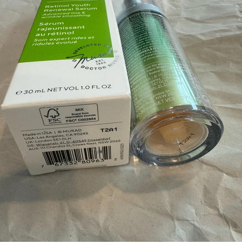2 x Murad RESURGENCE Retinol Youth renewal Serum